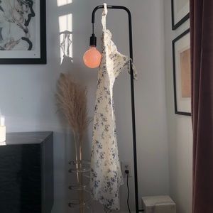 Reformation cream and blue floral sundress